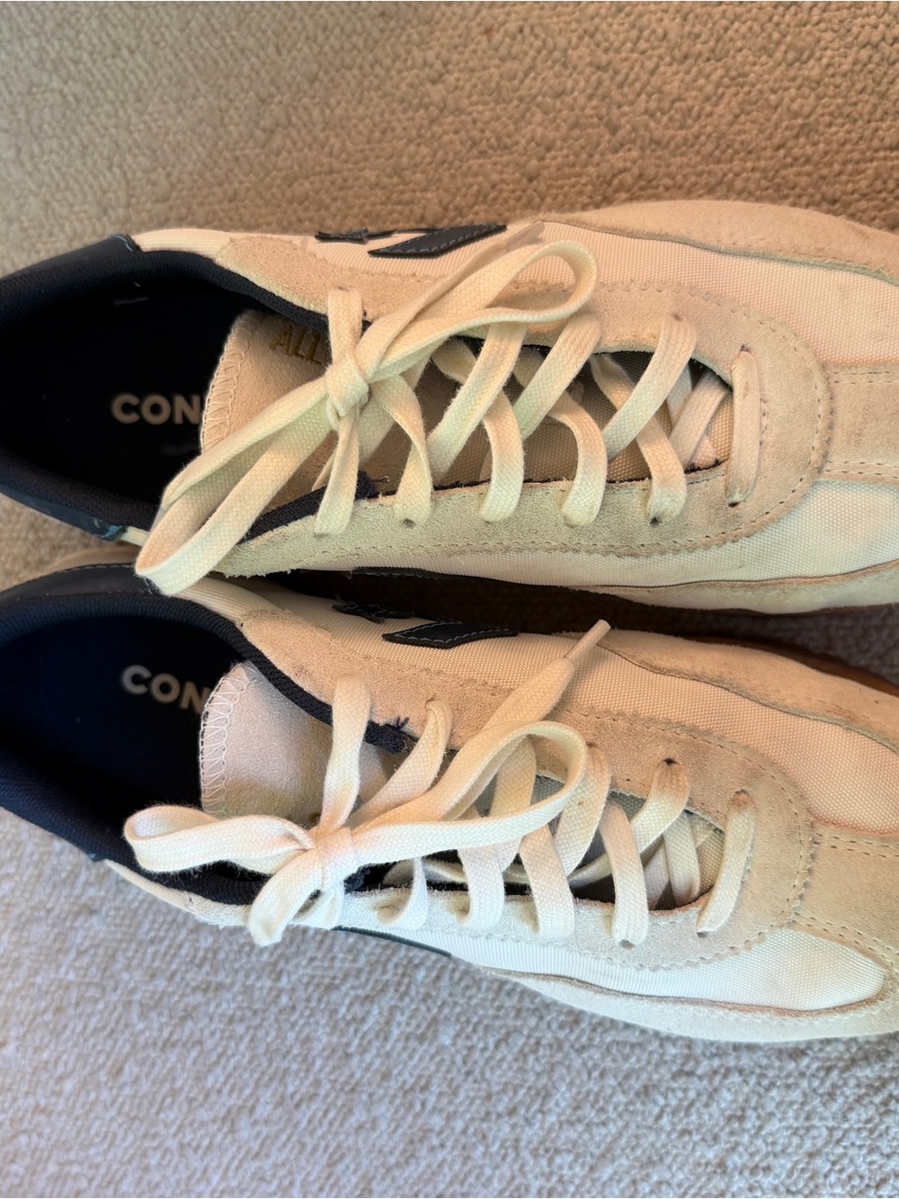 Converse Unisex Run Star Ox Trainer sneaker in egret/navy/gum - Picture 3 of 5